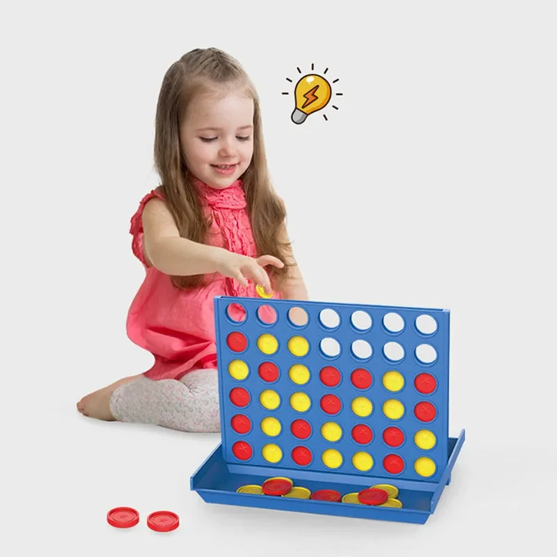 Connect 4 In A Line Board Game Children's Educational Toys Classic Party Chess Family Toy Early Educational Puzzle Thinking Gift 4