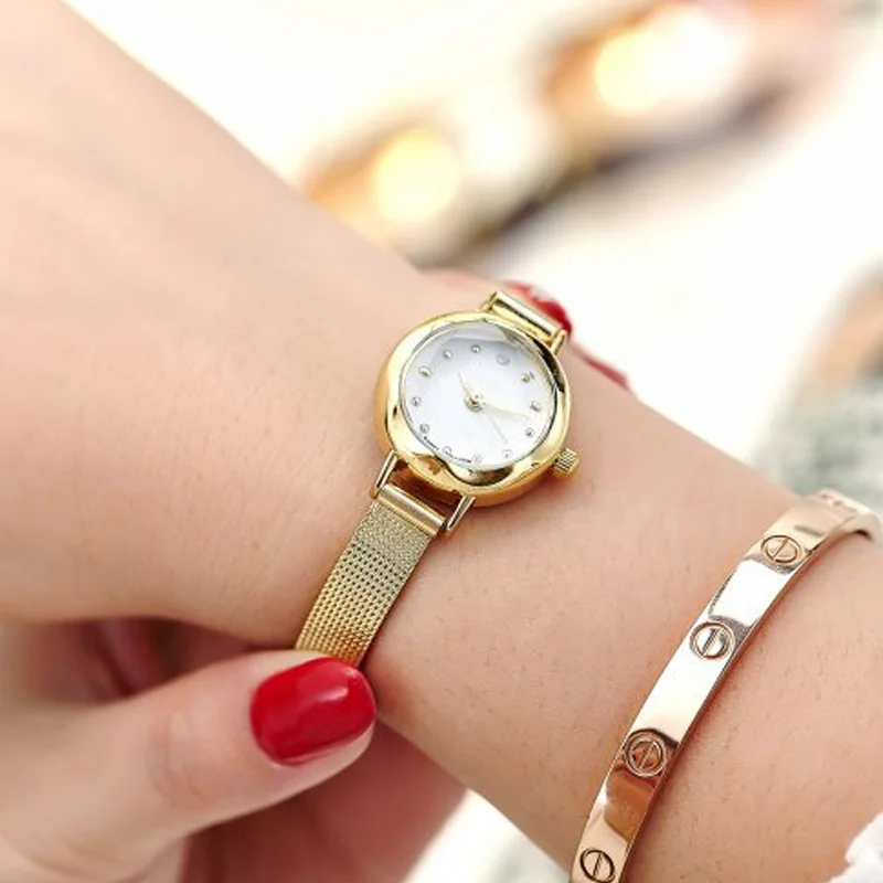 Zarif Casual Relogio Feminino Lüks Quartz Saat Hediye Şık Kol Saati 