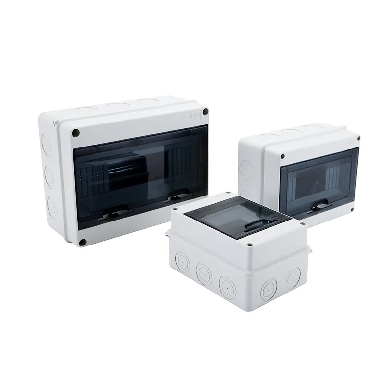 Waterproof Distribution DC Breaker Box IP65 2/3/5/8/12/15/18/24WAY PC /ABS Plastic Outdoor Electrical MCB Solar Junction Box