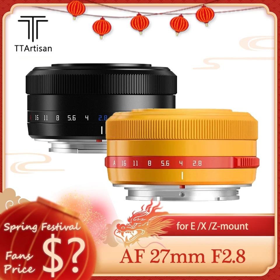 Ttartisan 27Mm F2.8 Aps-C Obiettivo Per Fotocamera Mirrorless Con Messa A Fuoco Automatica Per Sony A5000 A7 Iii Fuji Xa7 Xt30 Nikon Z50 Z5