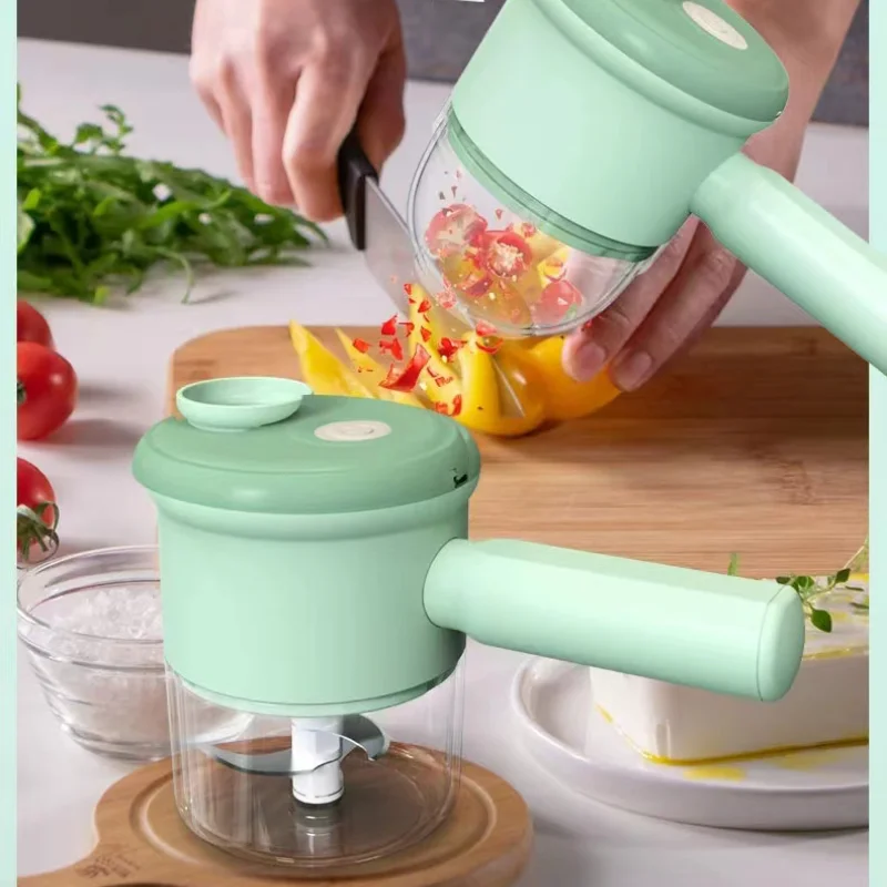 Vegetable Chopper 1PC Home Use USB Charging Garlic Automatic Slicing Multifunctional Chopper Handheld Kitchen Cooker