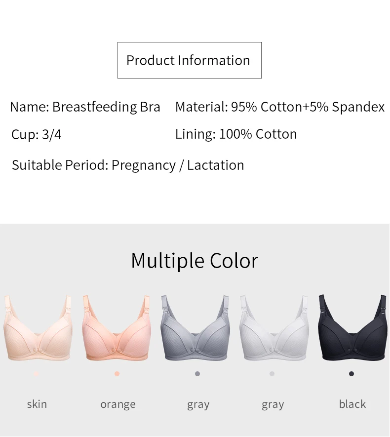 Maternity Pregnancy Bra ropa mujer - vetement femme Nursing Bra for Feeding  Women Large Size Cotton Breastfeeding Brassiere