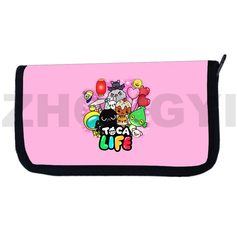 

Anime Women Purses Toca Life World Wallets Teenager Money Purse and Handbags Organizer Bag 3D Cartoon Toca Boca Game Wallets