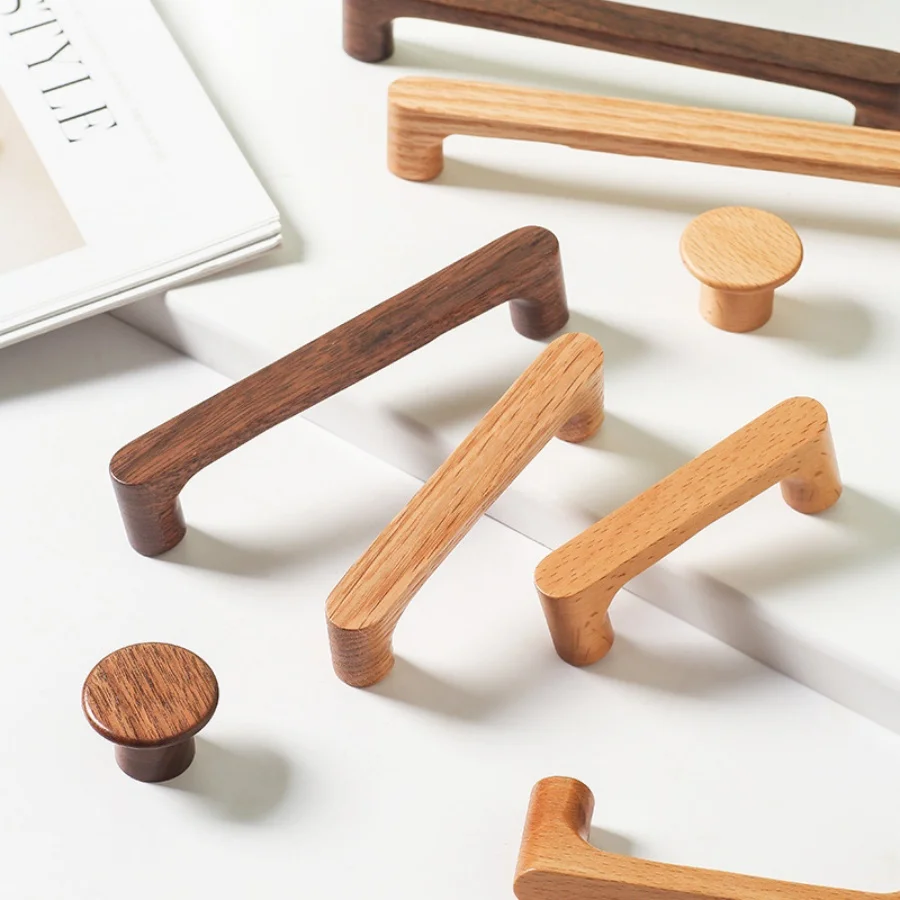 Kast handvat Lange kastgrepen Houten kast Kast trekt handgrepen voor kasten en lades Meubelgrepen Walnoothouten dressoirknoppen