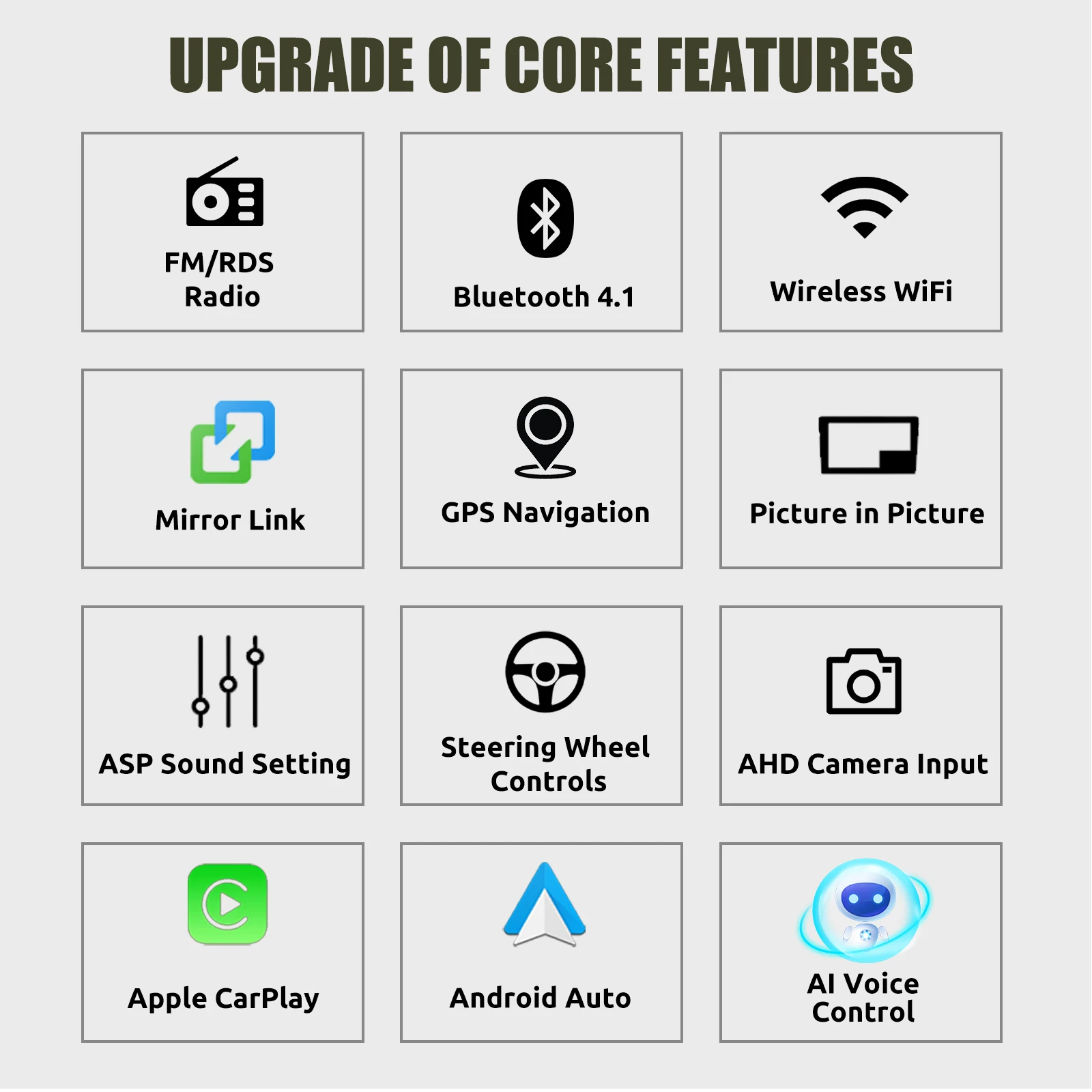 Autoradio ESSGOO Android 14 9 Zoll 4+64G/2+64G Für Skoda SEAT Passat Golf Polo Tiguan Touran Eos Vento mit Bluetooth Wireless CarPlay Android Auto GPS Navigation WIFI RDS FM Mirror Link CANBUS Touchscreen Lenkradsteuer – Detail 4