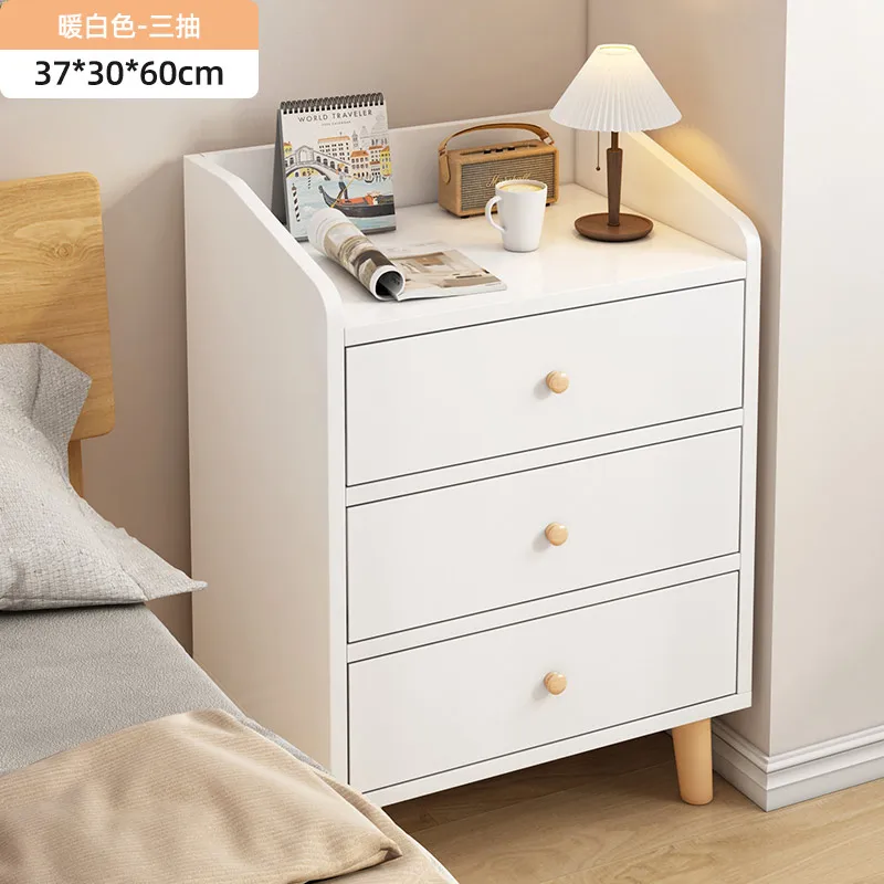thumbnail image 1 of Mesita de noche para dormitorio de China, mesita de noche blanca de lujo para sala de estar, almacenamiento de madera, muebles de oficina Criado Mudo de moda, 1 of 4