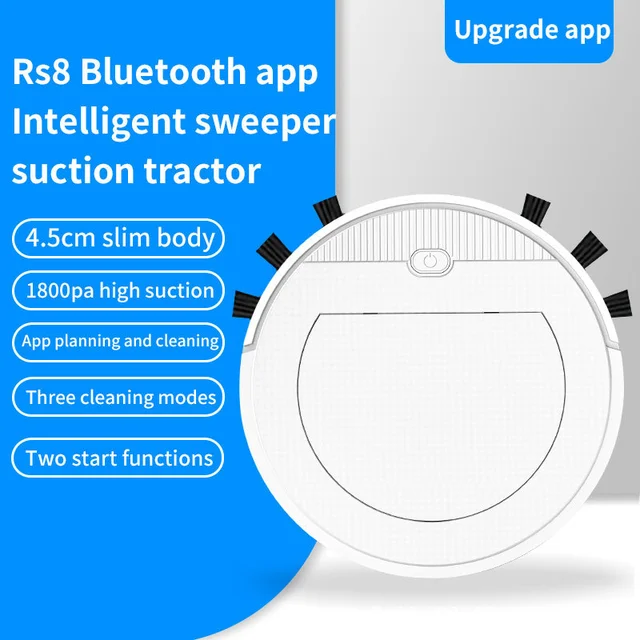 2024 New USB Robot Vacuum Cleaner Smart for Home Mobile Phone APP Remote Control Automatic Dust Removal Cleaning Sweeper Gift 2