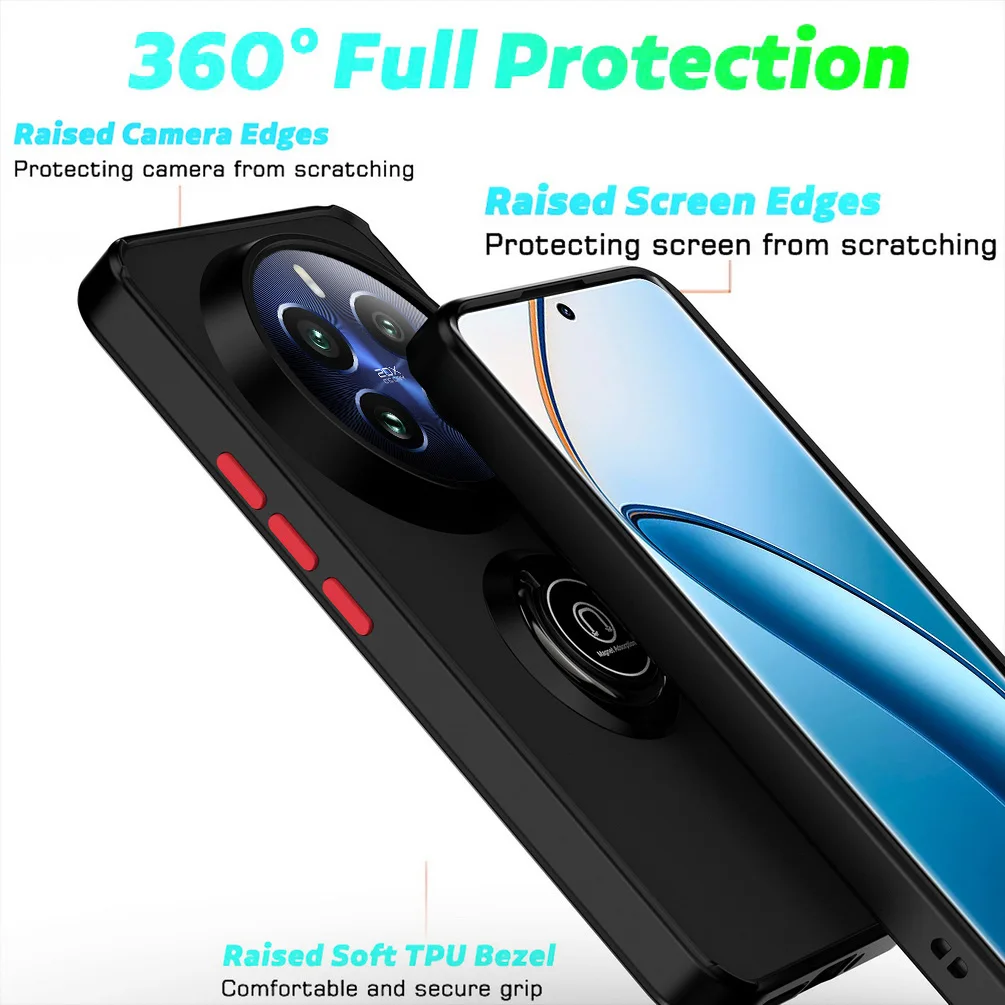 Rotatable Bracket Phone Case with Finger Ring and Car Holder Feature
