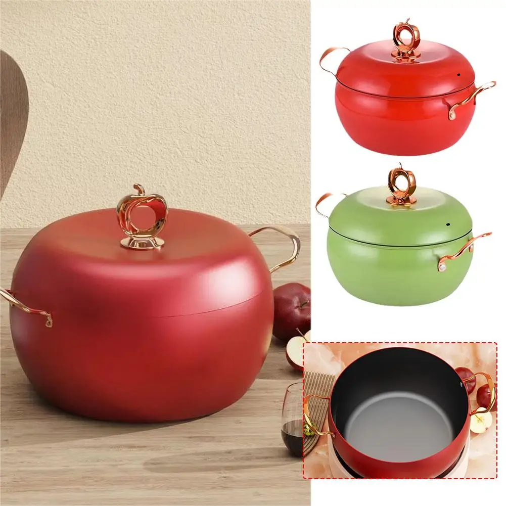 

Red Pumpkin Micro Pressure Pot New Home Type Soup Pot Soup Stove Non Gas Pot Universal Stick Pot Multifunctional R7N5