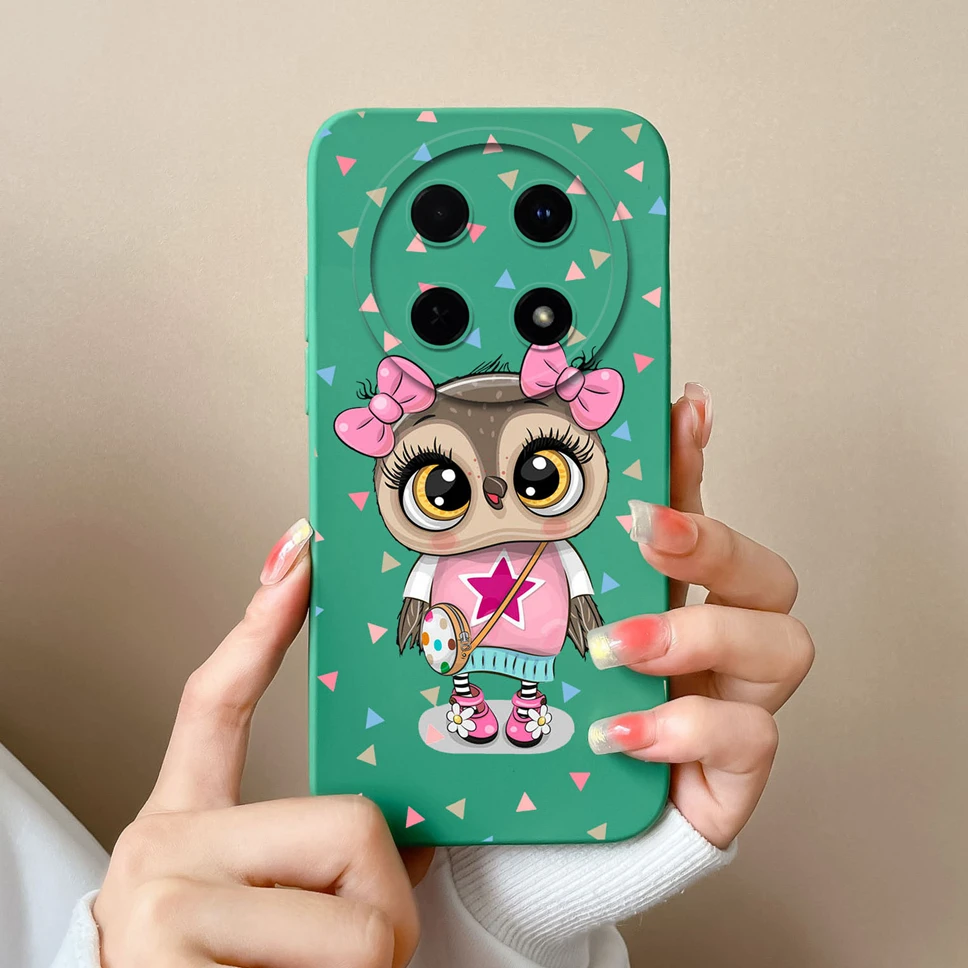 Fashion Pretty Sweet Girl Soft Liquid Silicone Phone Case - Protective Cover