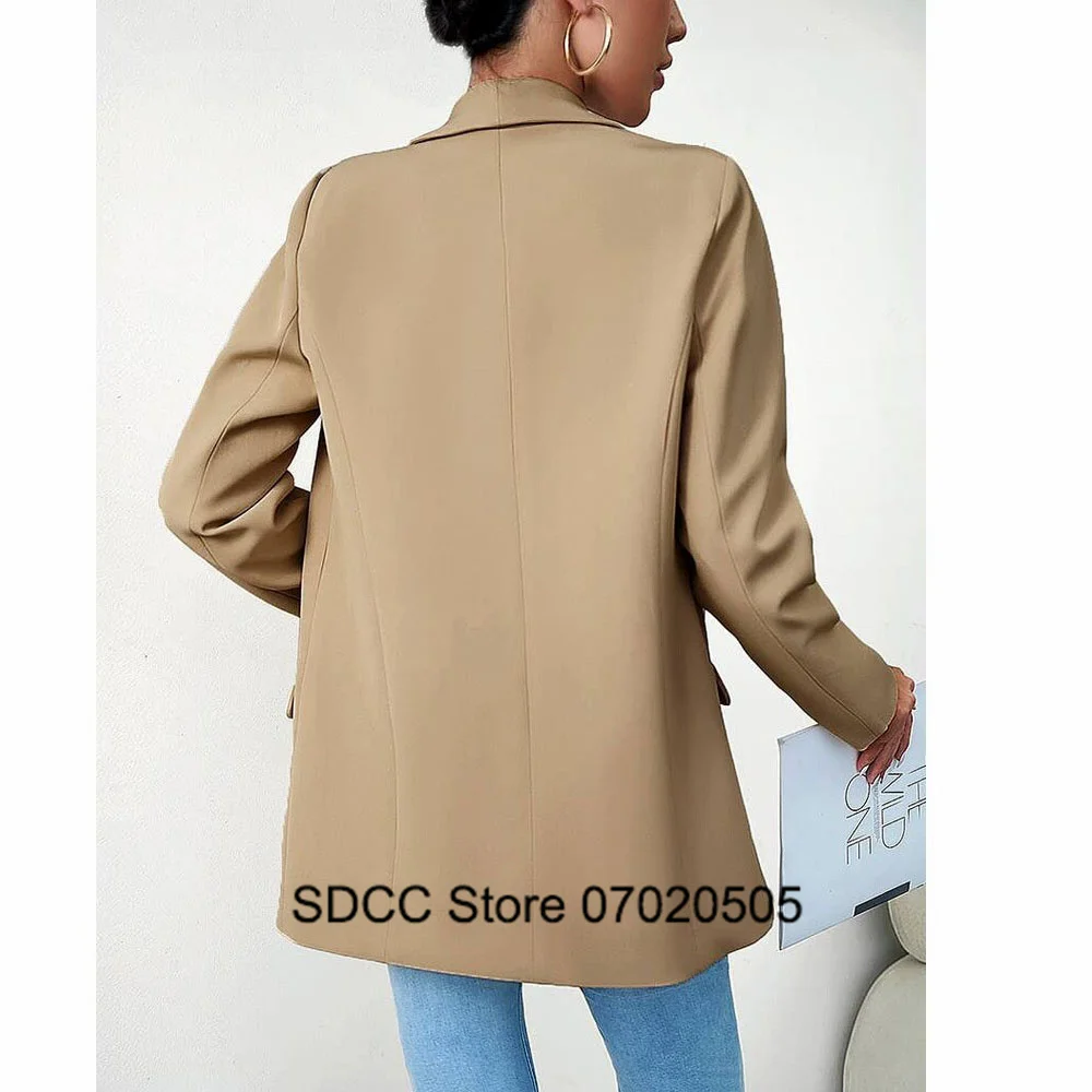 New Women's Suit Jacket Lapel Loose Commuter High Street Coat Dress Clothing Female Blazers for Womens Short Sets Ladies Jackets
