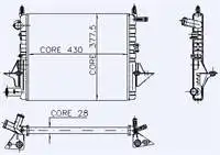 

05252al для радиатора двигателя (96) / (2 SIRA AL + PL) / (430 × 28)/(× 28)