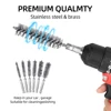 8-19mm 1/2" 3/4" 1" Copper Pipe Cleaner Set for Drill Wire Tube Machinery Cleaning Brush Rust Washing Polish Tool Soldering Tube 3