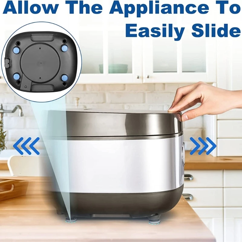 Kitchen Appliance Sliders Adhesive PTFE Sliders Kitchen Appliance Moving Pads 20 PCS for Coffee Makers Mixer Air Fryers