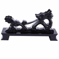 Black Wood Chinese Dragon Shaped Sword Holder Japanese Metal Samurai Sword Katana Bracket Display Stand Anime Knife Rest Cartoon 1