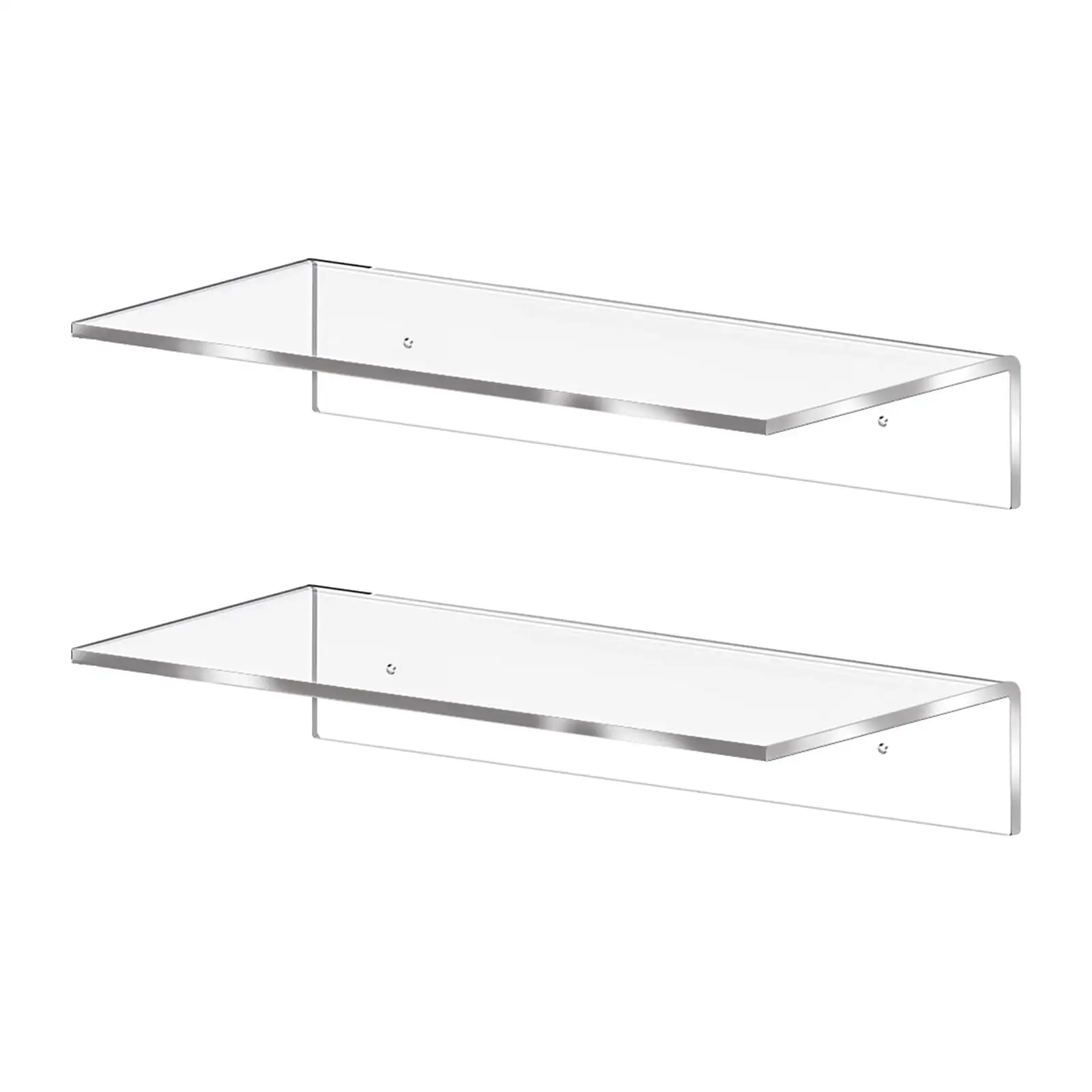 Acrylic Lshaped Shelf WallMounted Bookshelf Organizer Holder for