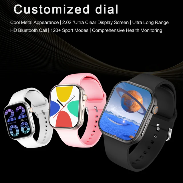 Smartwatch, Interest Alert View, Multiple App Alerts, Wireless Calling/Dialing, Customizable Wallpaper, Compatible with IPhone/A 4