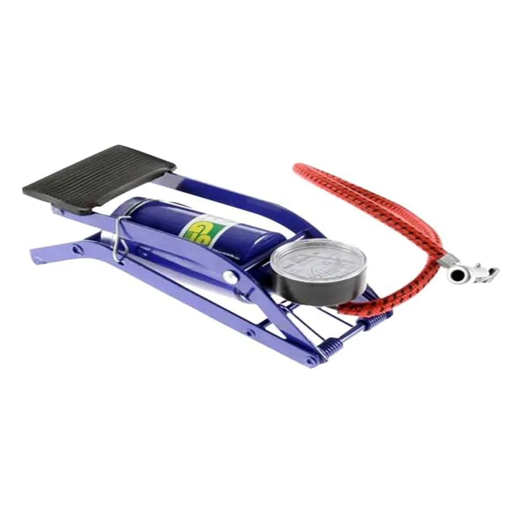 1Pcs 페달 고압 풋 펌프 휴대용 단일 튜브 공기 펌프 다용도 자동차 오토바이 자전거 녹 방지