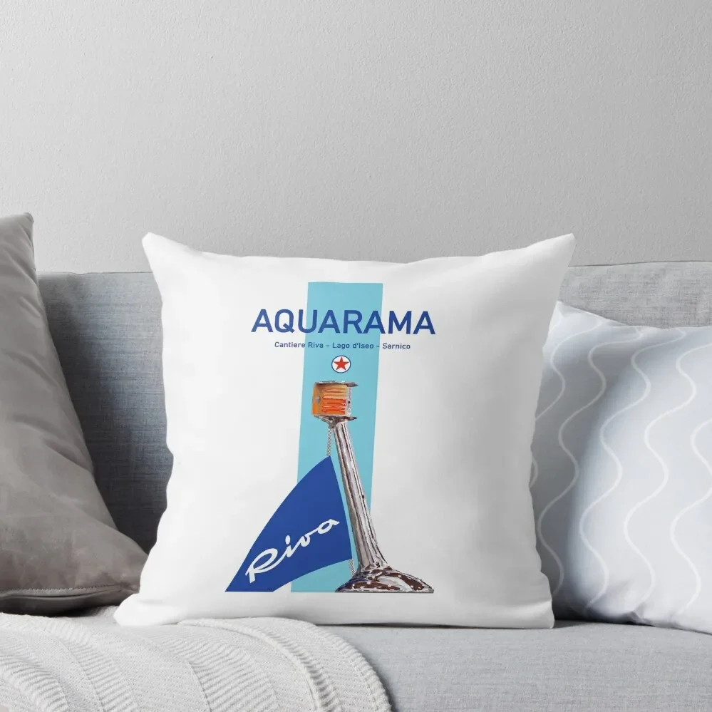 Riva Aquarama Italy Runabout Classic Yacht Throw Pillow