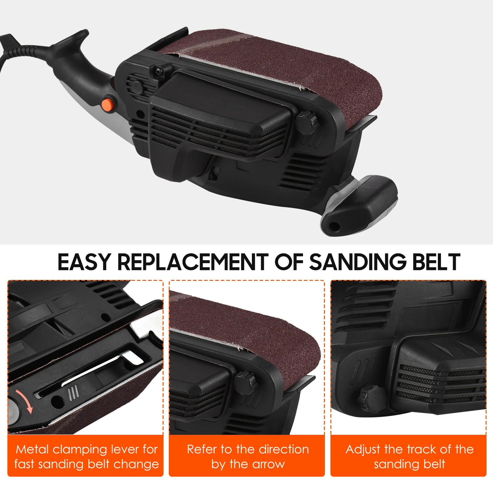 21x3 Inches Sanding Belt (533*76mm) 18 Pack Aluminum Oxide Sanding Belts (3 Each of 60 80 120 180 240 400 Grits) for Belt Sander
