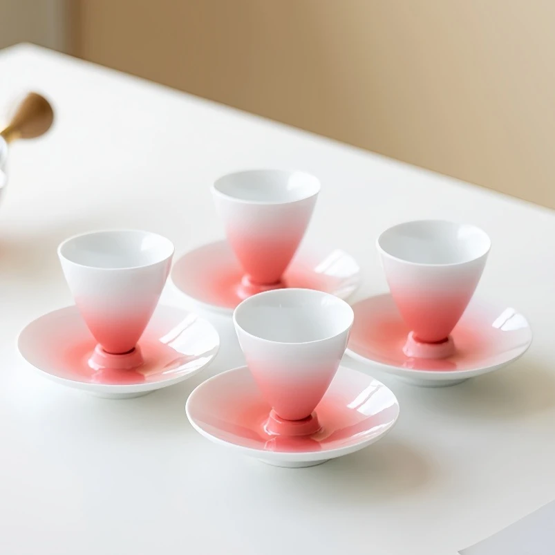 Creative Chinese-style handmade white porcelain kung fu tea cups for home use personal cups master cups and tea-tasting cups