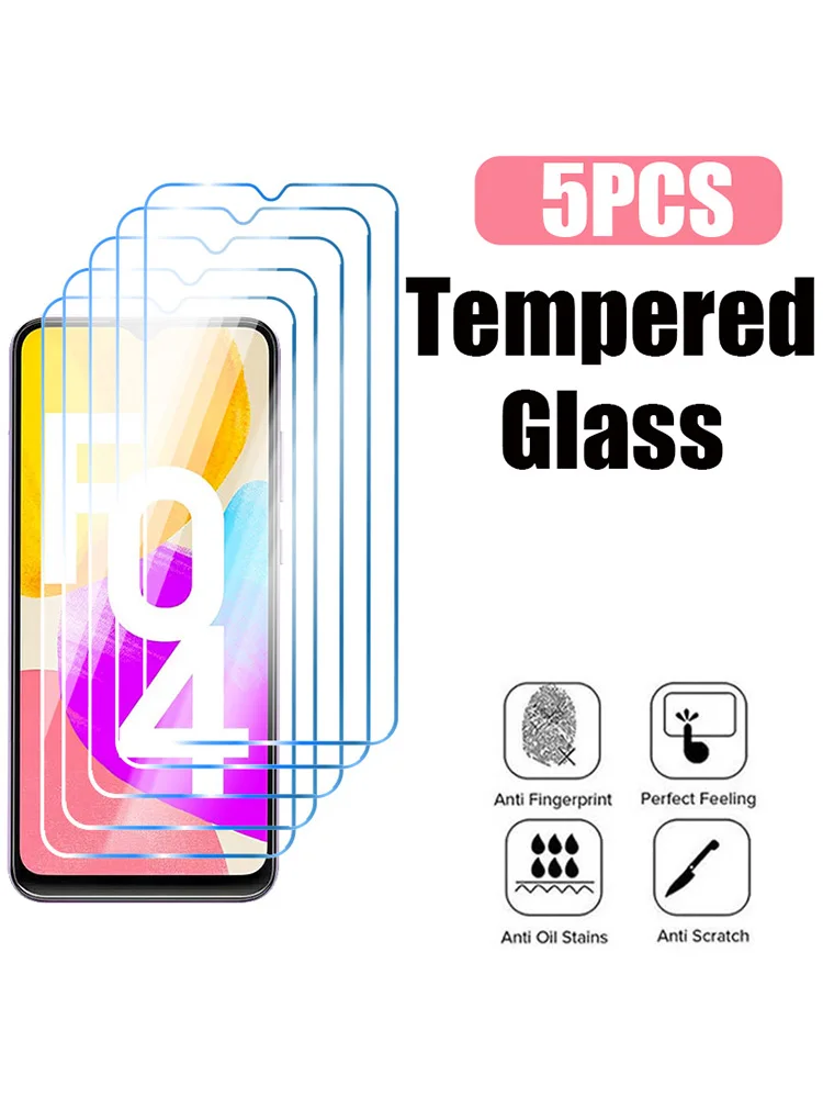 5PCS Tempered Glass for Samsung  A12 A51 A71 Screen Protector A53 A73 5G Scratch-resistant Smart Phone Protective Film