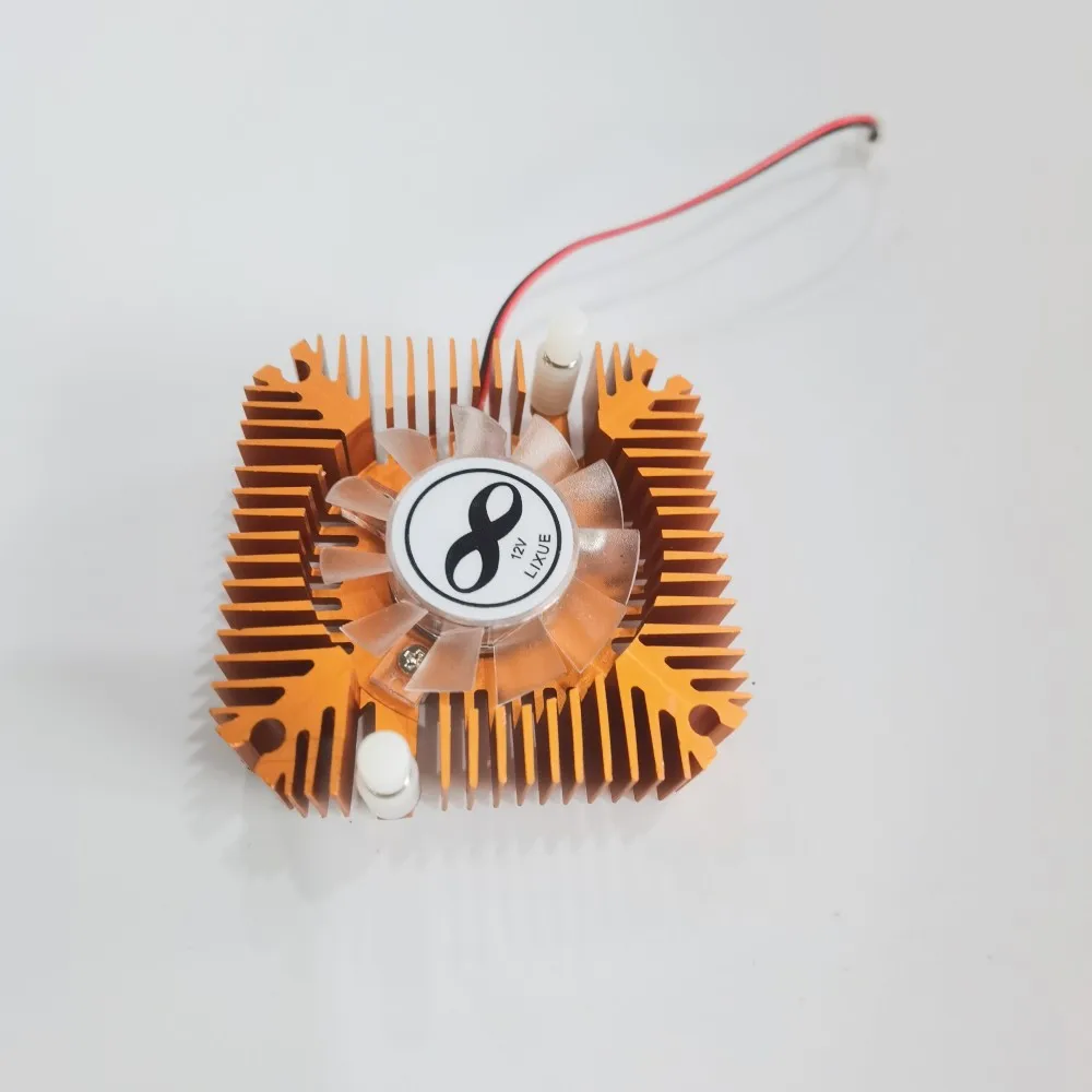 2pcs Aluminum Heatsink with fan for 5W/10W High Power LED Cooling Cooler DC12V