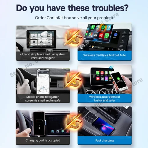 CarlinKit 4.0 3.0 Audi Porsche Benz VS Volvo Toyota IOS 16 플러그 앤 플레이 MP4 MP5 재생을 위한 Apple CarPlay 무선 동글 액티베이터 2