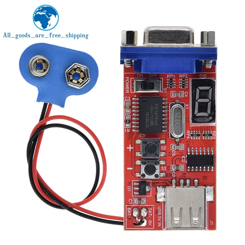 LED Digital VGA Signal Generator LCD Tester 15 Different Signals Output USB Battery Dual Power