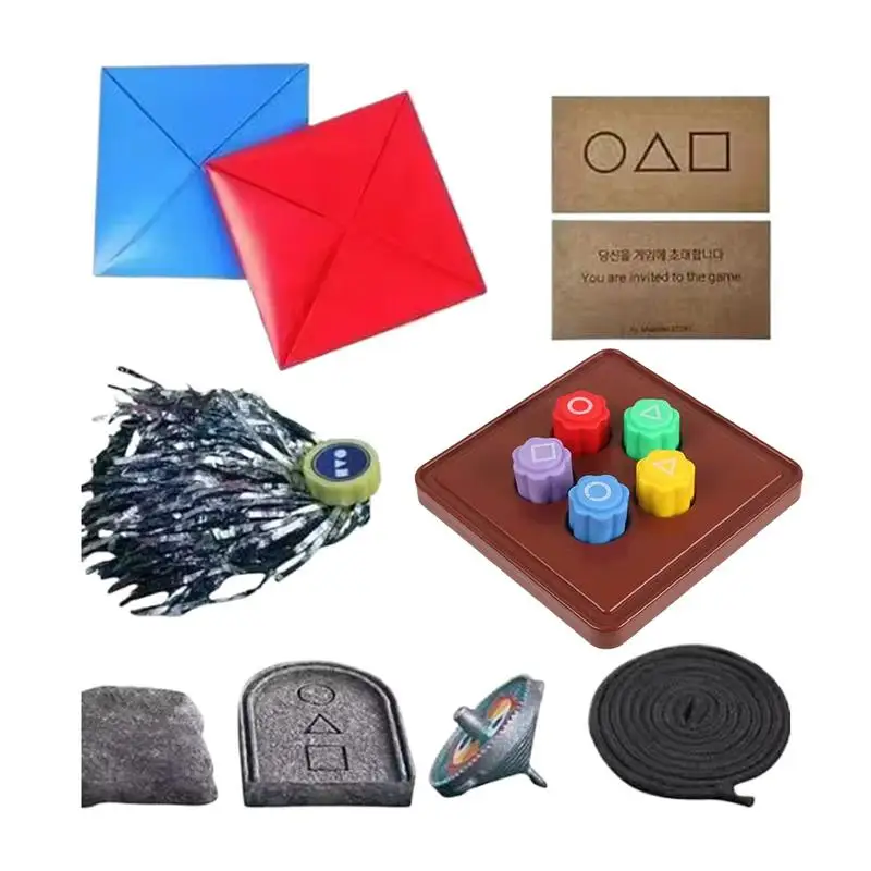Korean Folk Game Sets Dice Party Game Props Square Circl-e Triangle Family Stone Catching Props Gonggi Jack Set For Kid