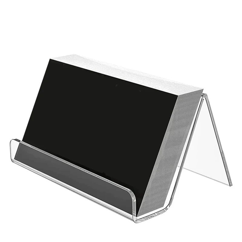 Transparent Acrylic Desktop Business Card Holder Table Desk Shelf Box Storage Display Stand Restaurant Office Supplies 5