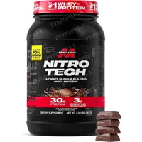 Muscletech Whey Protein Powder Milk Chocolate 2 Pound Nitro Tech Ultimate Muscle Building Formula with Whey Protein Isolate