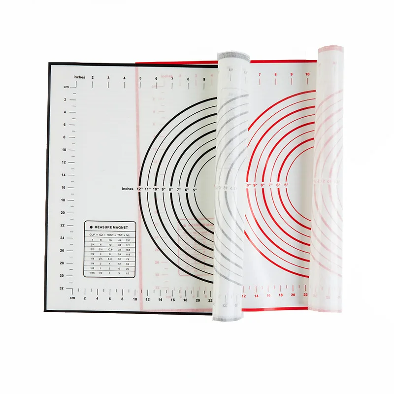 Large Size Silicone Kneading Pad Non-Stick Surface Rolling Dough Mat With Scale Kitchen Cooking Pastry Sheet Oven Liner Bakeware silicone baking mat oven liner