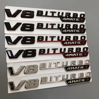 Car Fender Side Emblem V8 Biturbo 4matic Logo For Mercedes C63S W205 E63S W213 S63 W222 GLC63S X253 GLE63S W167 AMG Accessories 1