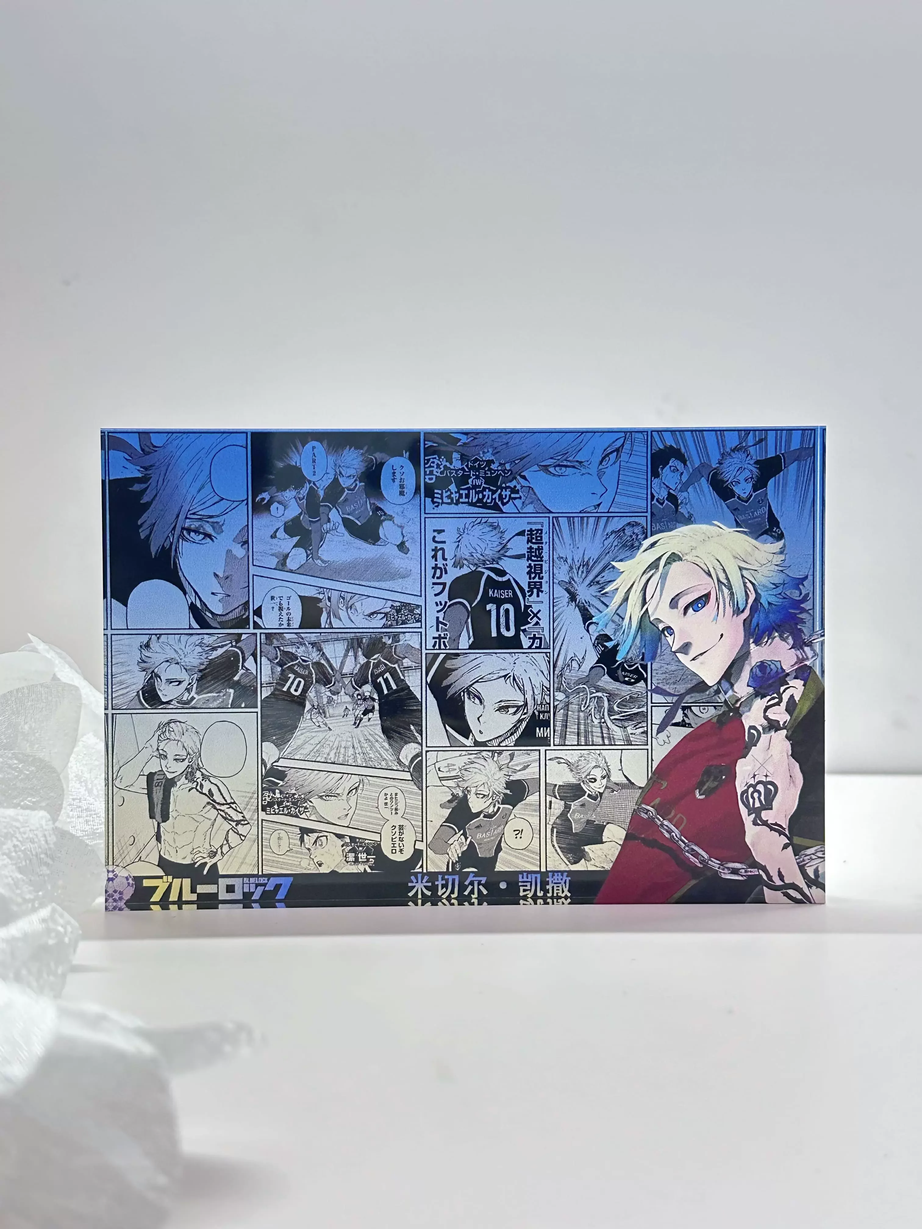 Astuccio Doppio Strato Blue Lock 22x7,5x13 Cm - Poliestere Con Personaggi Isagi, Nagi, Rin - Astuccio Porta Penne Anime
