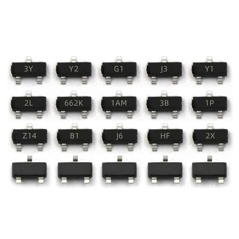 50PCS S8050 SS8550 2N4401 Printed J3Y NPN Power Transistor SMD Triode Package SOT23