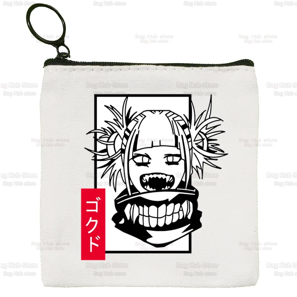 

Katsuki Bakugo Simple Canvas Coin Purse My Hero Academia Himiko Toga Cute Cartoon Key Case Lady Bag Coin Storage Bag