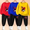 2025 Autumn Kids Spiderman Hoodie & Pants Set – Boys Pullover Two-Piece Casual Tracksuit 1