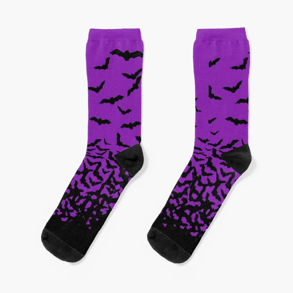 Purple Bats Socks crazy short luxe Socks Man Women's i can t i m listening to jul socks hip hop cotton crazy women s socks men s