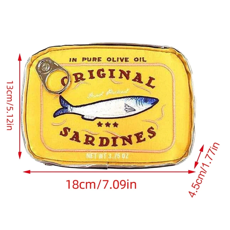 Canned Sardines Makeup Bag for Personal Care Portable Clutch
