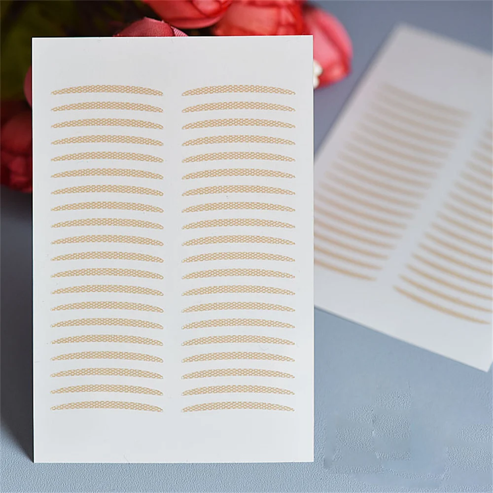 Invisible Mesh Stickers Double Eyelid Tape 520pcs/10sheet Eyelid Lifting Waterproof Self Adhesive Fiber Lace Eye Makeup Sticker double fold eyelid tape