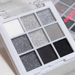 Smoky Elegance: 9 - Color Eyeshadow Palette with Shimmer, Matte, and Glitter Finishes (Eye Shadow)