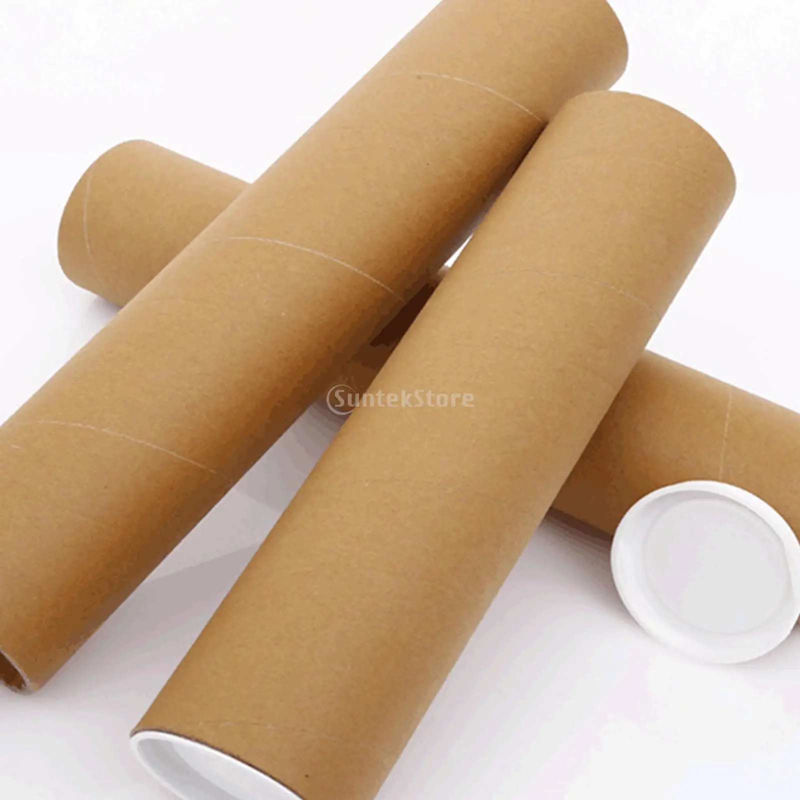 Long Cardboard Poster Tubes Mailing Tube Storage with Caps Postal