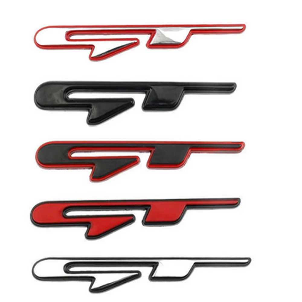 Auto 3D Logo In Metallo Lettera Tronco Distintivo Adesivo Per Peugeot 307 308 Renault Kia Rio K3 K5 Ceed Sportage Gt Logo Accessori