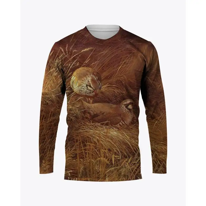 Quail 3D Print Long Sleeve T Shirt for Men and Women