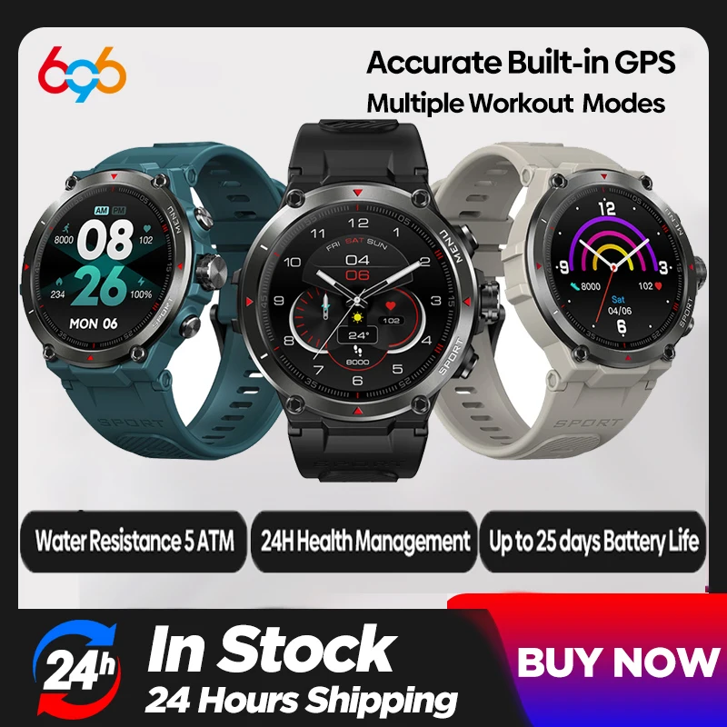 

AMOLED Display Smart Watch Hi-Fi Blue Tooth Call Smartwatch Men GPS 24h Health Monitor Sports Waterproof Outdoor For IOS Android