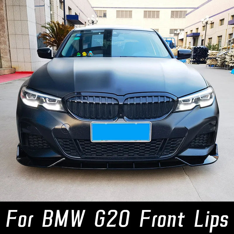 

3Pcs/Set For 2020 21 22 23 BMW 3 Series G20 Car Front Bumper Splitter Lip Spoiler Diffuser Guard Body Kit Accessories Parts