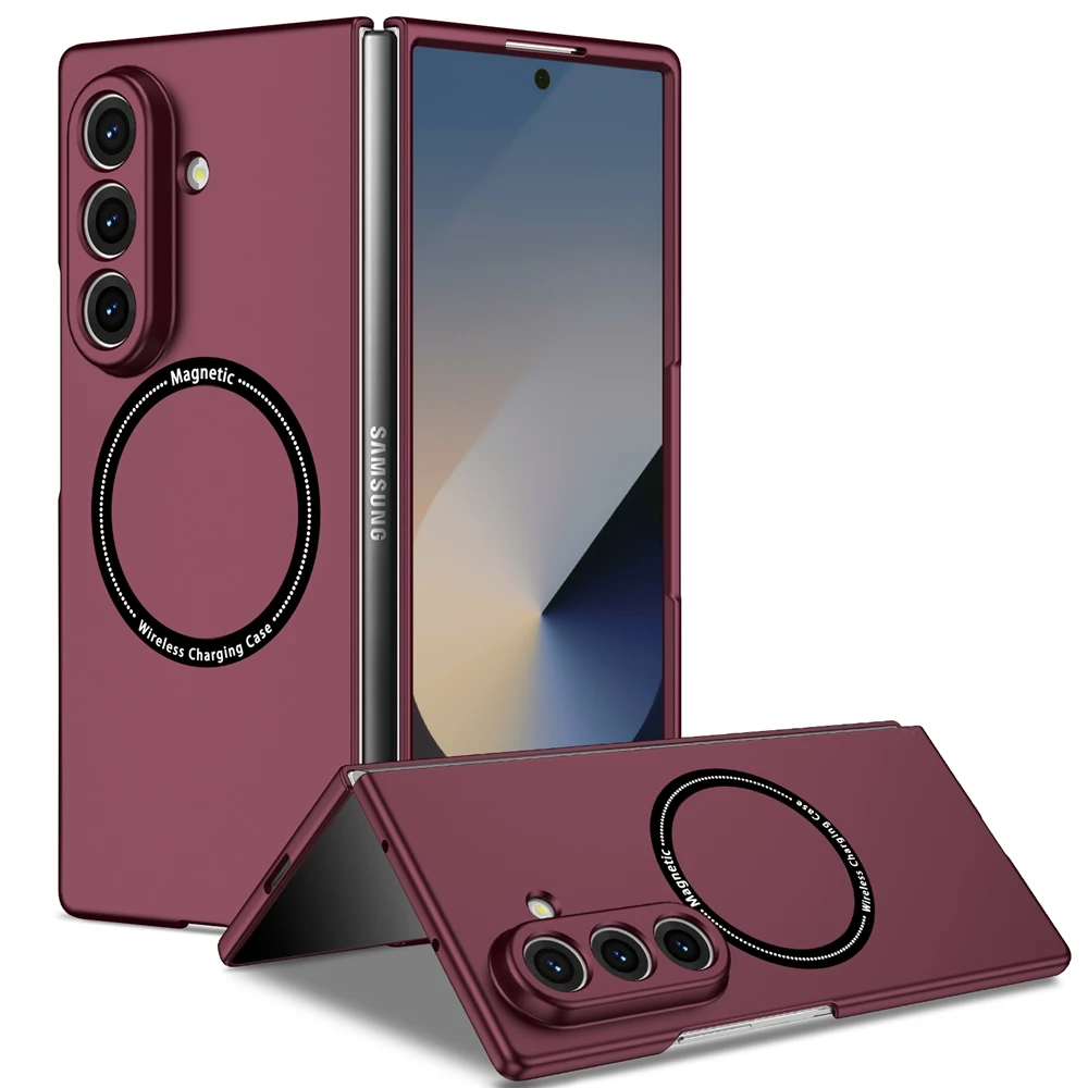 Ultra Thin Foldable Matte Shockproof Phone Case with MagSafe Wireless Charging Compatibility