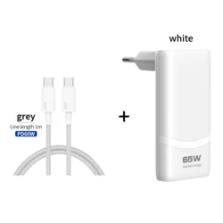 Ultra - Thin 65W GaN 2 - Port Fast Charging USB - C Wall Charger with Foldable Plug - A