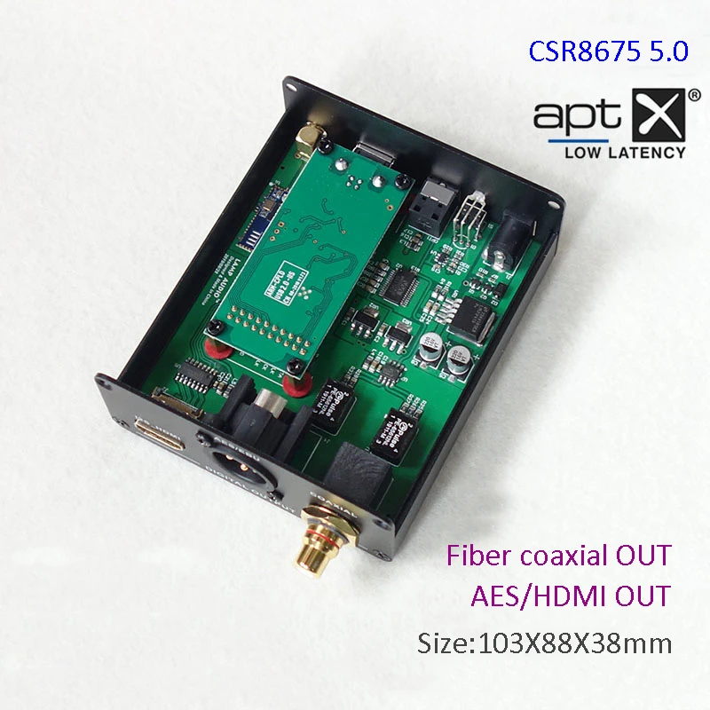 

CSR8675 Bluetooth 5,0 Aptx HD беспроводное аудио приемное стандартное коаксиальное волокно AES декодирование вывода HMDI